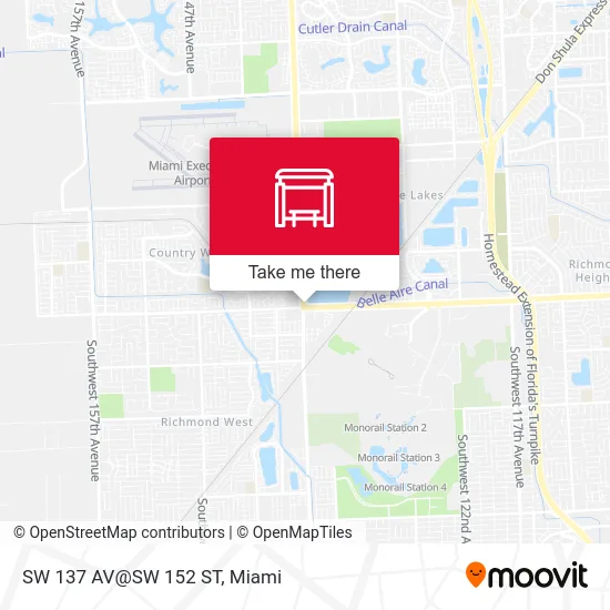 Mapa de SW 137 AV@SW 152 ST