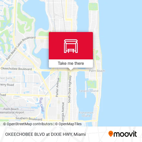 Mapa de OKEECHOBEE BLVD at  DIXIE HWY