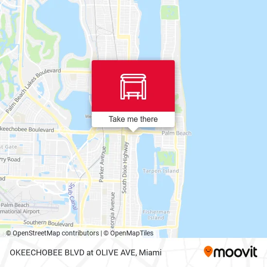 Mapa de OKEECHOBEE BLVD at OLIVE   AVE