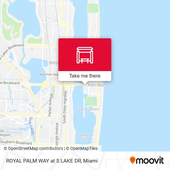 Mapa de ROYAL PALM WAY at S LAKE DR