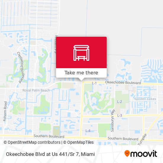 Okeechobee Blvd at Us 441/Sr 7 map