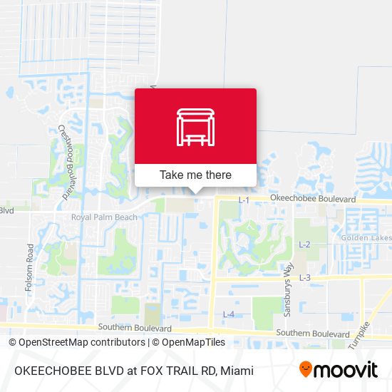 Okeechobee Blvd at Fox Trail Rd map