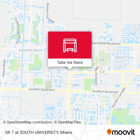 SR 7 at SOUTH UNIVERSITY map