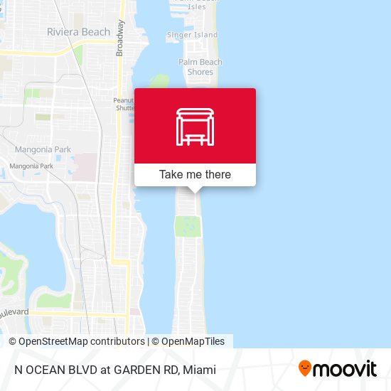 N OCEAN BLVD at GARDEN RD map