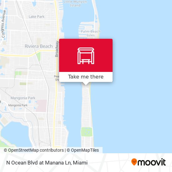 N Ocean Blvd at Manana Ln map