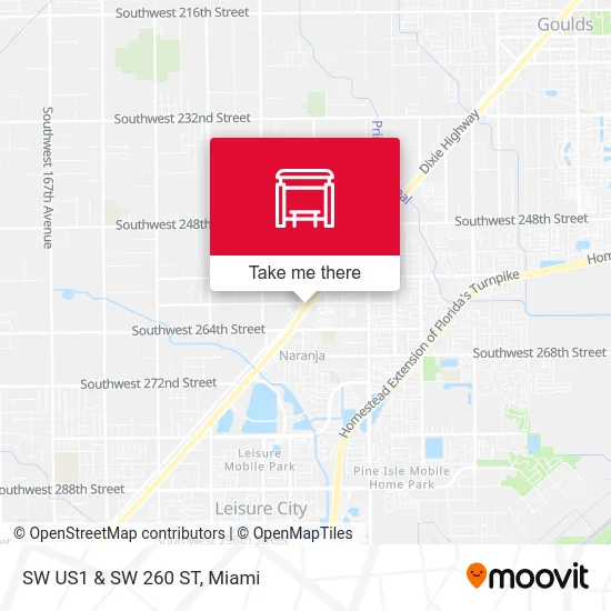 Mapa de SW US1 & SW 260 ST