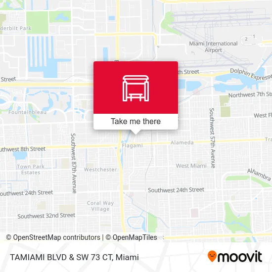 TAMIAMI BLVD & SW 73 CT map