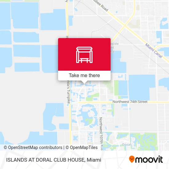 ISLANDS AT DORAL CLUB HOUSE map