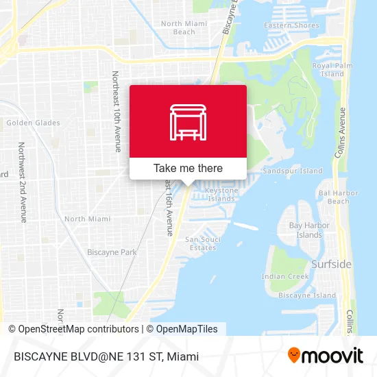BISCAYNE BLVD@NE 131 ST map