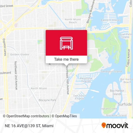 NE 16 AVE@139 ST map