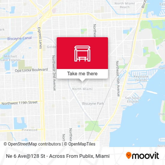 Ne 6 Ave@128 St - Across From Publix map