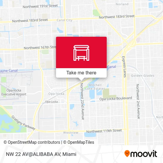 NW 22 AV@ALIBABA AV map