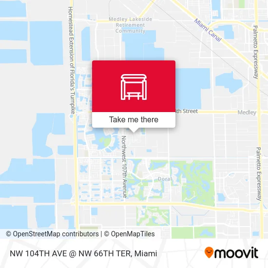 NW 104TH AVE @ NW 66TH TER map