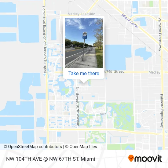 NW 104TH AVE @ NW 67TH ST map