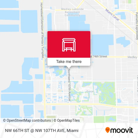 NW 66TH ST @ NW 107TH AVE map