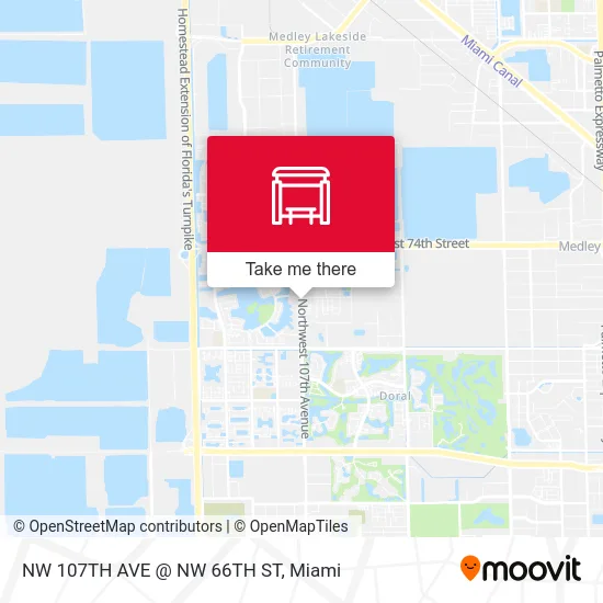 NW 107TH AVE @ NW 66TH ST map