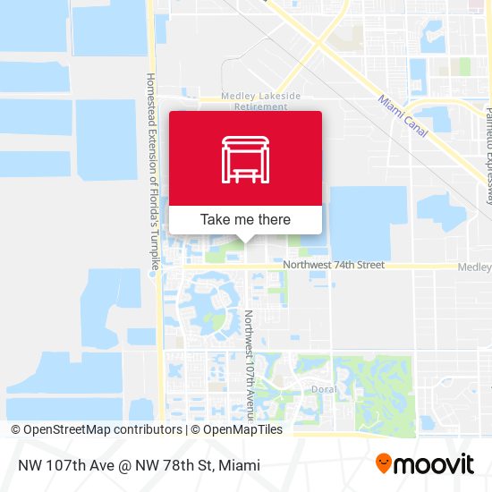 NW 107th Ave @ NW 78th St map