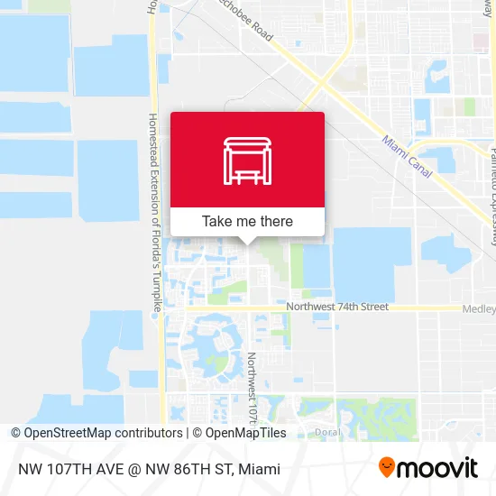 NW 107TH AVE @ NW 86TH ST map