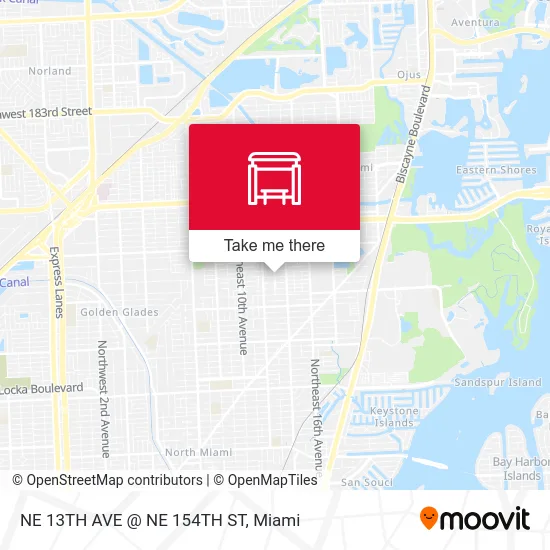 NE 13TH AVE @ NE 154TH ST map