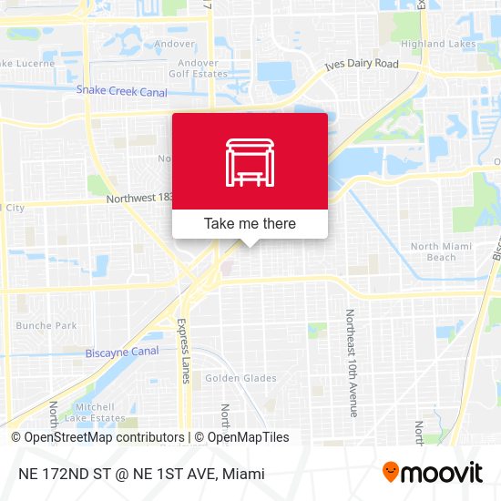Mapa de NE 172ND ST @ NE 1ST AVE