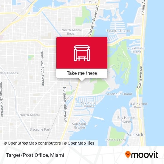 Target/Post Office map