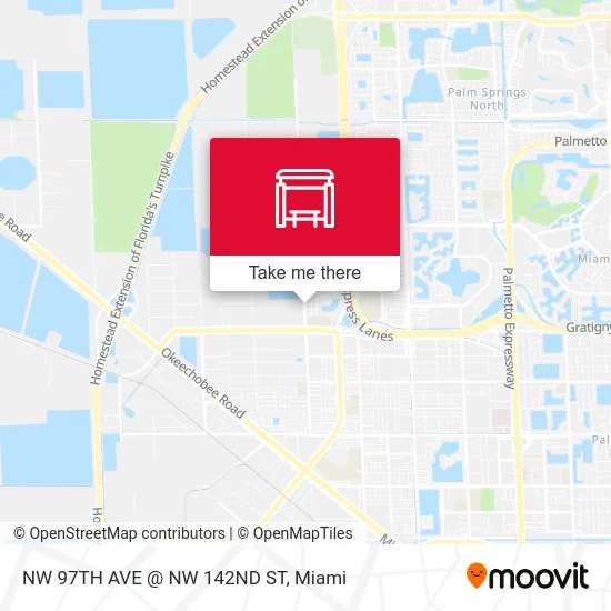 NW 97TH AVE @ NW 142ND ST map