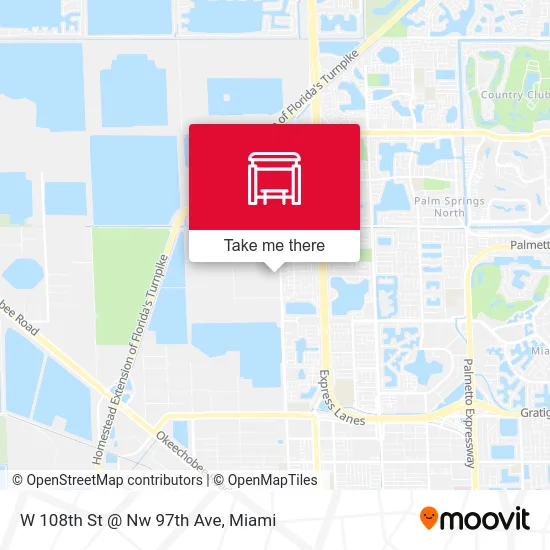 W 108th St @ Nw 97th Ave map