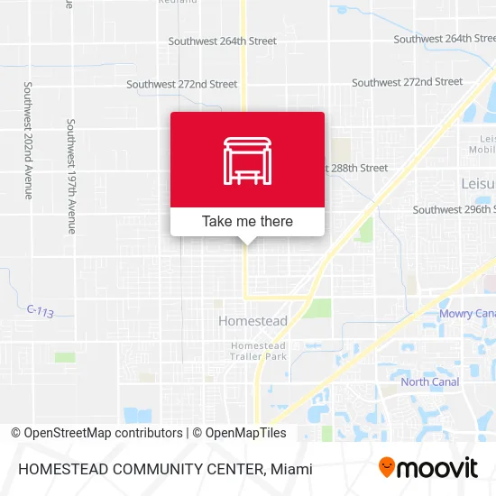 HOMESTEAD COMMUNITY CENTER map