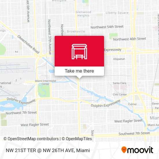 Mapa de NW 21ST TER @ NW 26TH AVE