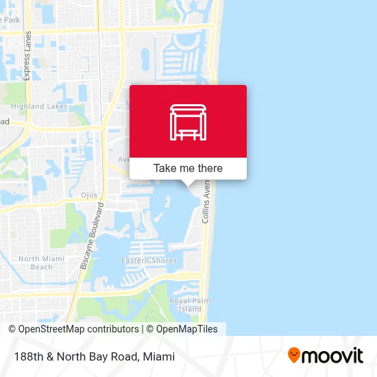 188th & North Bay Road map