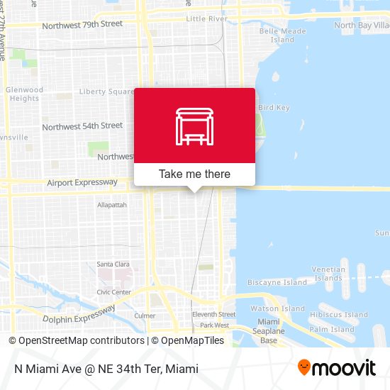 Mapa de N Miami Ave @ NE 34th Ter