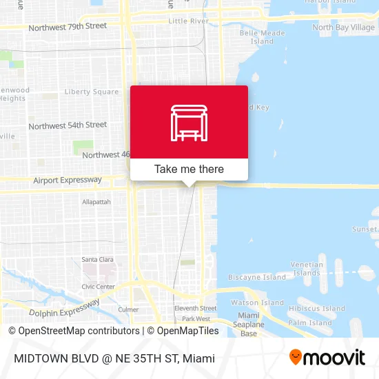 Mapa de MIDTOWN BLVD @ NE 35TH ST