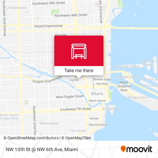 NW 10th St @ NW 6th Ave map