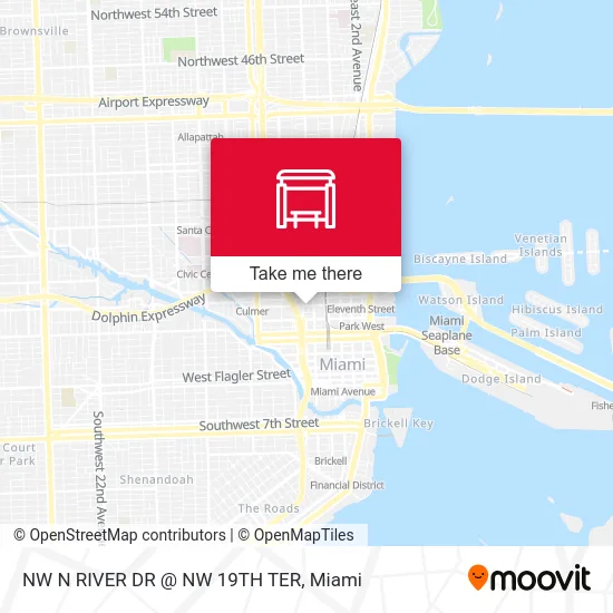 Mapa de NW N RIVER DR @ NW 19TH TER