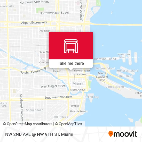 Mapa de NW 2ND AVE @ NW 9TH ST