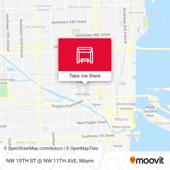 Mapa de NW 19TH ST @ NW 11TH AVE