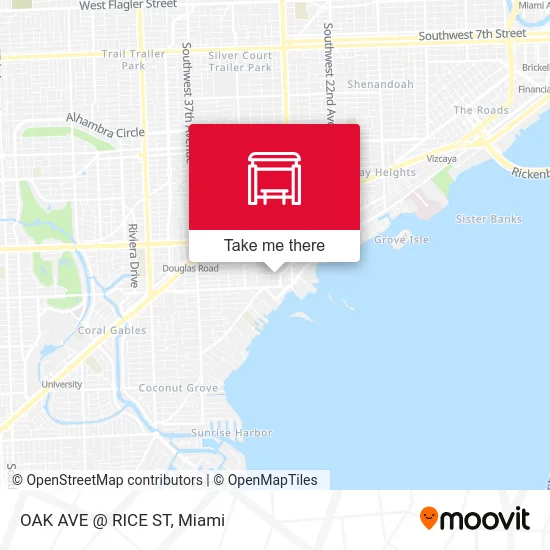 Mapa de OAK AVE @ RICE ST