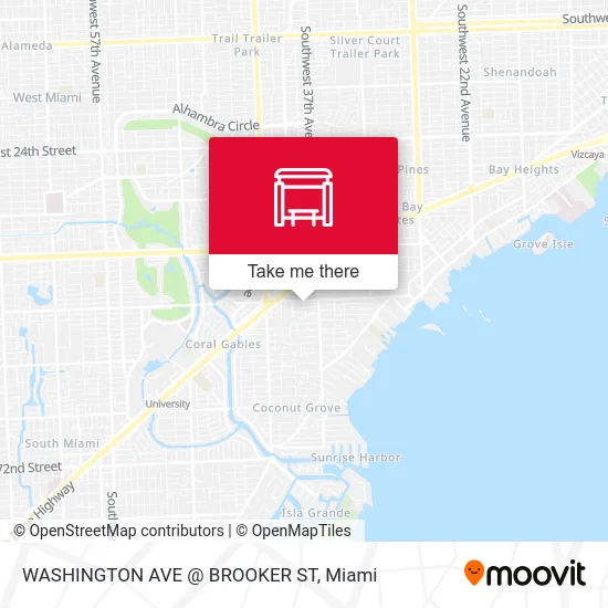 WASHINGTON AVE @ BROOKER ST map