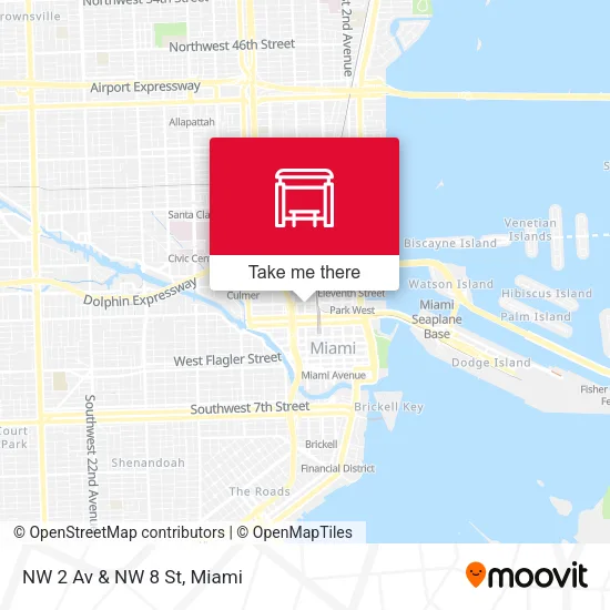 Mapa de NW 2 Av & NW 8 St