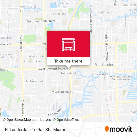 Ft Lauderdale Tri-Rail Sta map