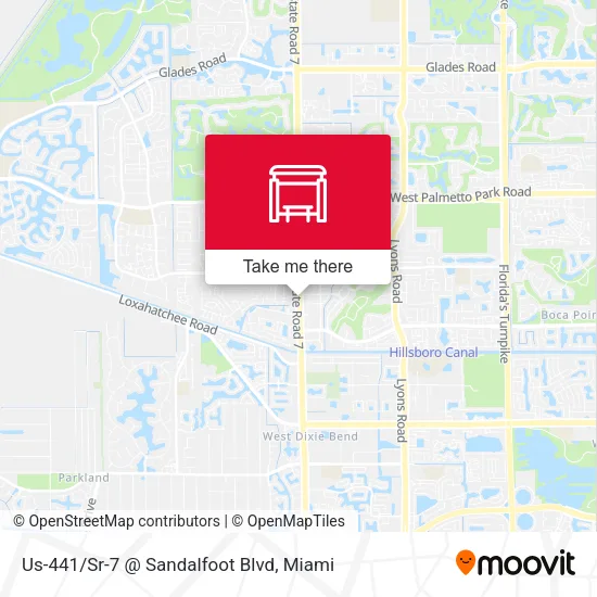 Mapa de Us-441/Sr-7 @ Sandalfoot Blvd
