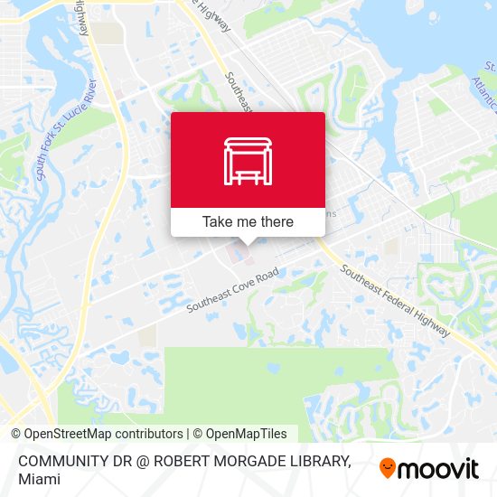 Mapa de COMMUNITY DR @ ROBERT MORGADE LIBRARY