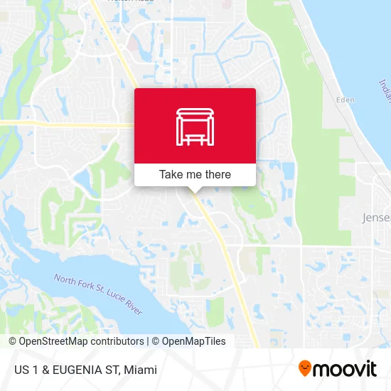US 1 & EUGENIA ST map
