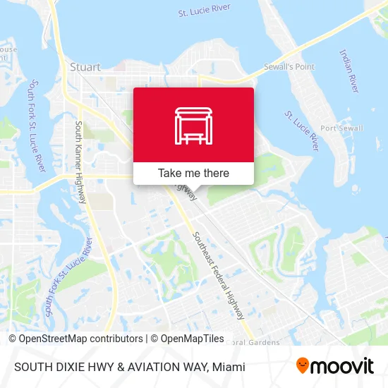 SOUTH DIXIE HWY & AVIATION WAY map