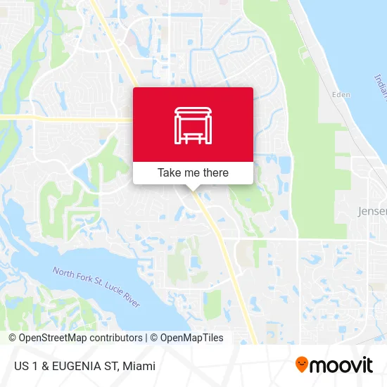 US 1 & EUGENIA ST map