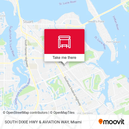 SOUTH DIXIE HWY & AVIATION WAY map