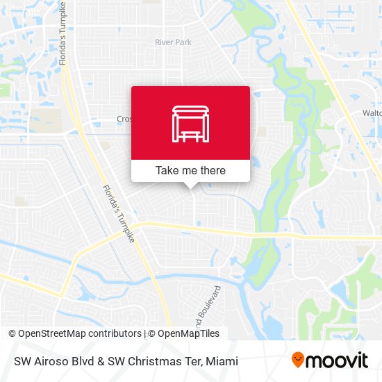 SW Airoso Blvd & SW Christmas Ter map