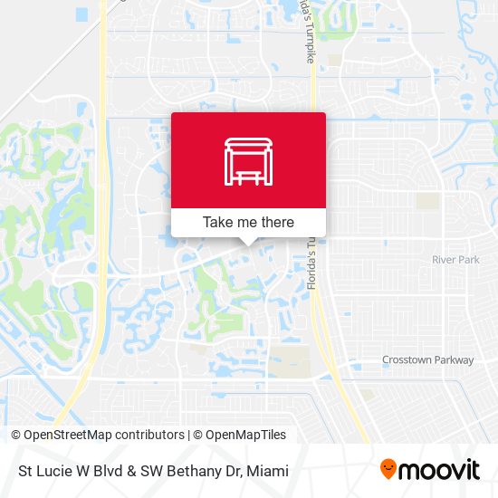 St Lucie W Blvd & SW Bethany Dr map