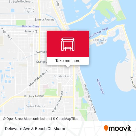 Mapa de Delaware Ave & Beach Ct