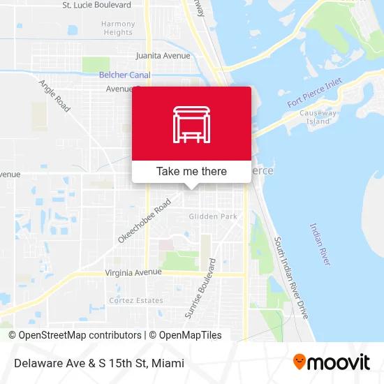 Delaware Ave & S 15th St map